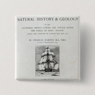 The Voyage of the Beagle 2 Inch Square Button