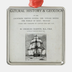 The Voyage of the Beagle Metal Ornament