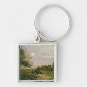 The Wagon, Souvenir of Saintry, 1874 Keychain