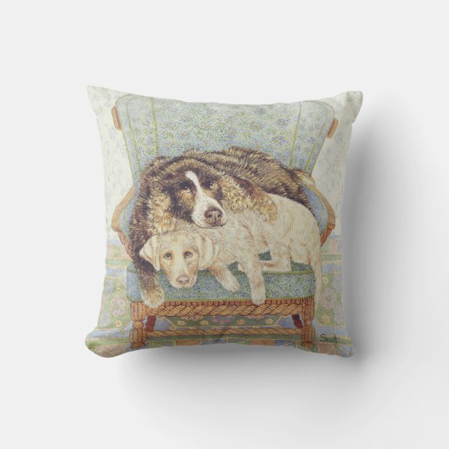 The waiting game throw pillow (Front)