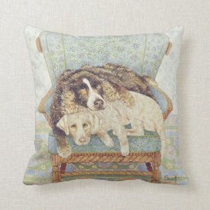 The waiting game throw pillow