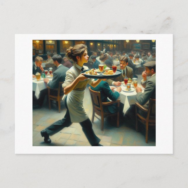 The Waitress,  Postcard (Front)