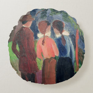 The Walk, 1914 Round Pillow