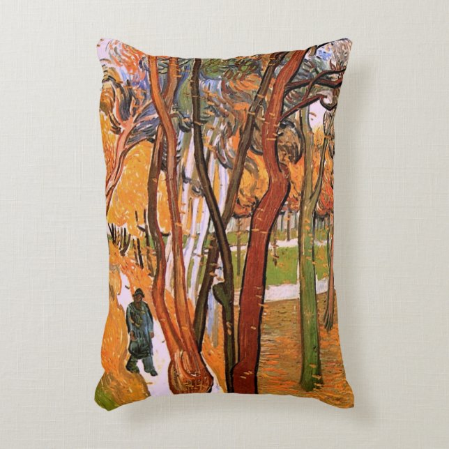 The Walk: Falling Leaves by Vincent van Gogh Accent Pillow (Front(Vertical))