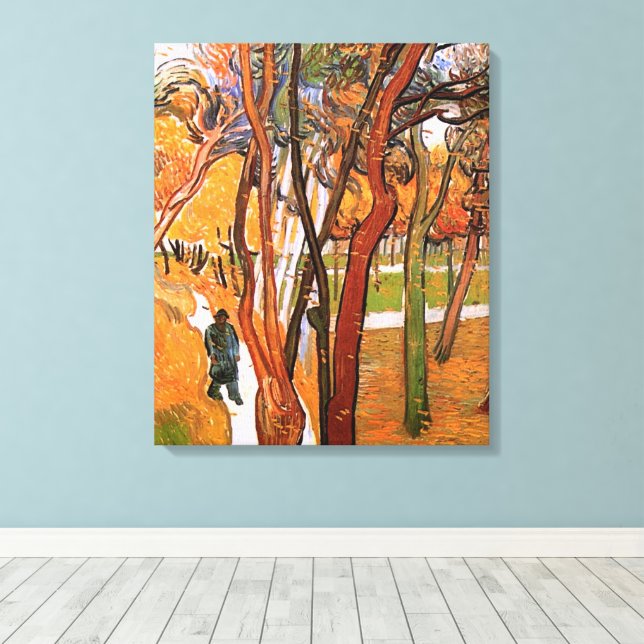 The Walk: Falling Leaves by Vincent van Gogh Canvas Print (Insitu(Wood Floor))