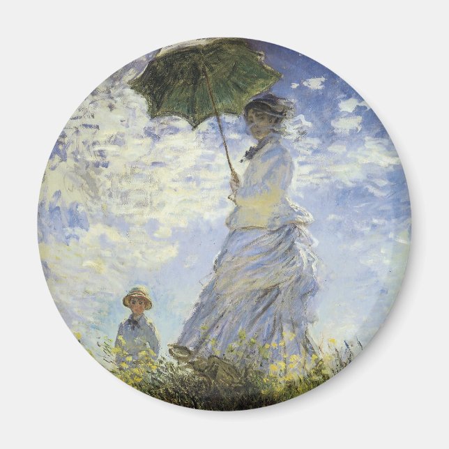 The Walk, Lady with a Parasol Magnet (Front)