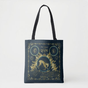 The Walk of the Qilin Golden Water Tapestry Tote Bag
