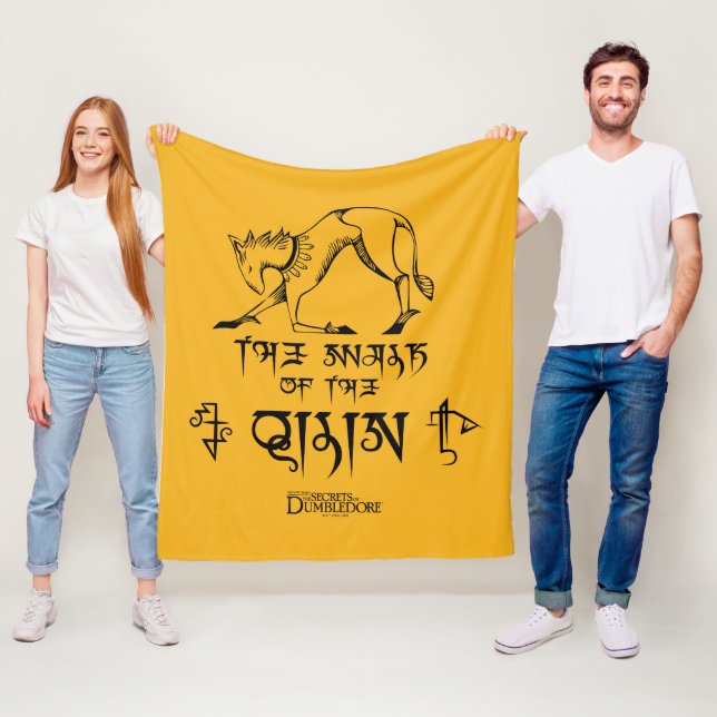 The Walk of The Qilin Line Graphic Fleece Blanket (In Situ)