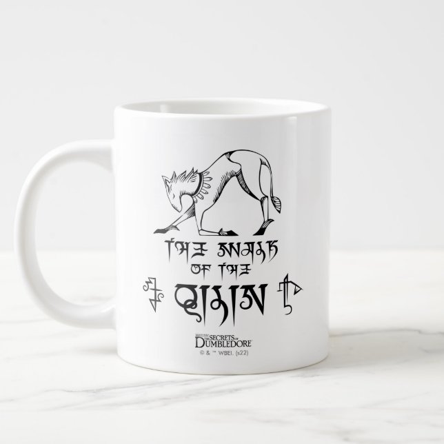 The Walk of The Qilin Line Graphic Large Coffee Mug (Left)