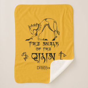 The Walk of The Qilin Line Graphic Sherpa Blanket