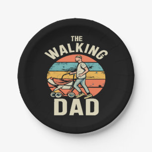 the walking dad paper plate