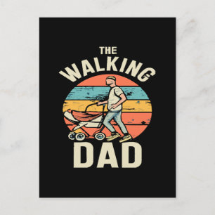 the walking dad postcard