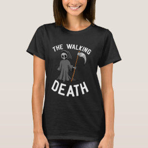 The Walking Death Skeleton Scyte Funny Grim Reaper T-Shirt