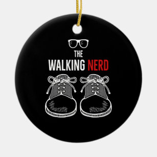 the walking nerd ceramic ornament