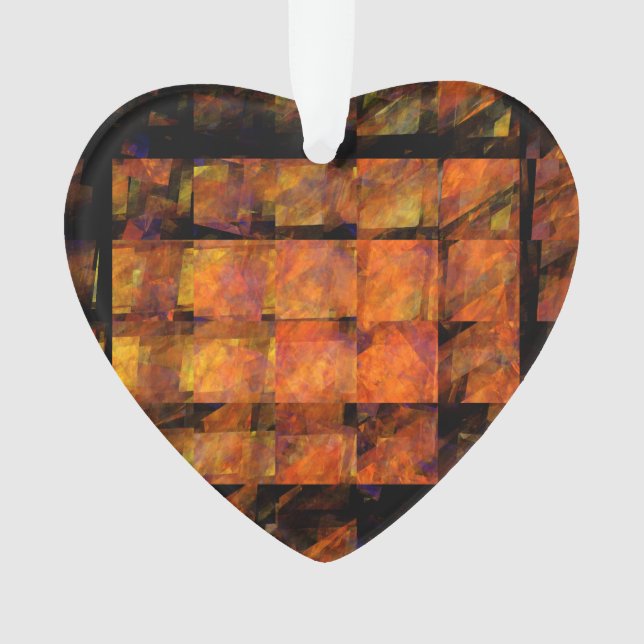 The Wall Abstract Art Acrylic Heart Ornament (Front)
