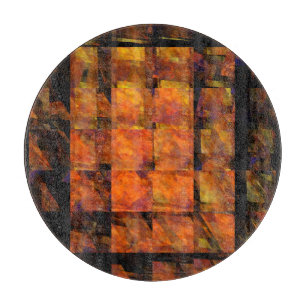 The Wall Abstract Art Circle Cutting Board