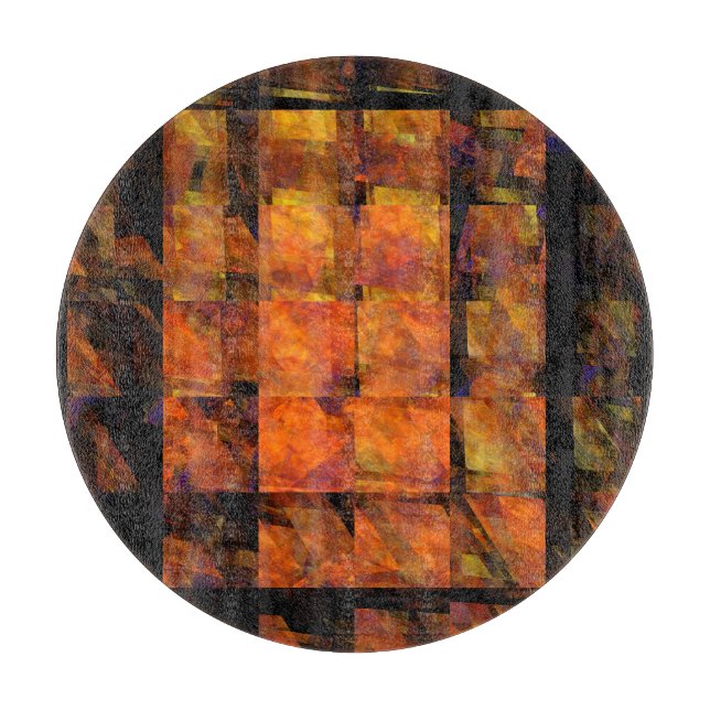 The Wall Abstract Art Circle Cutting Board (Front)