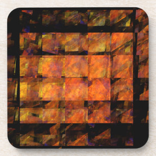 The Wall Abstract Art Cork Coaster