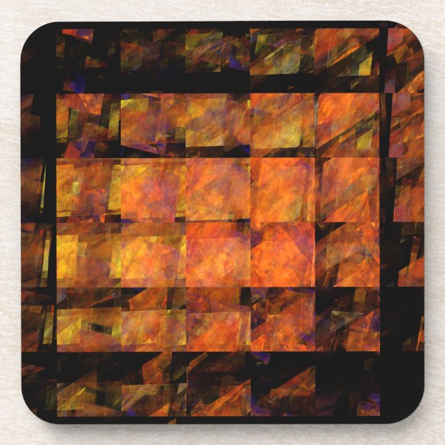 The Wall Abstract Art Cork Coaster (Front)