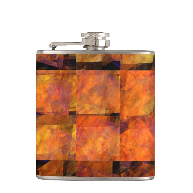 The Wall Abstract Art Hip Flask (Front)