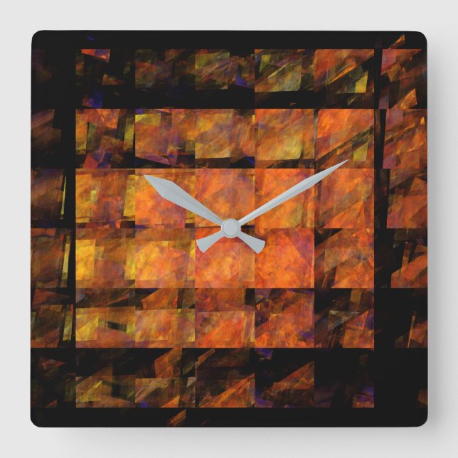 The Wall Abstract Art Square Clock (Front)