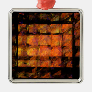 The Wall Abstract Art Square Metal Ornament