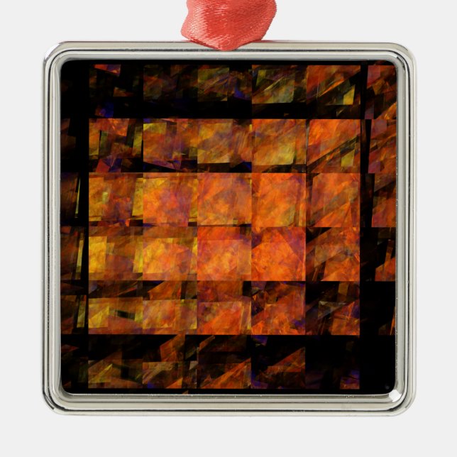The Wall Abstract Art Square Metal Ornament (Front)