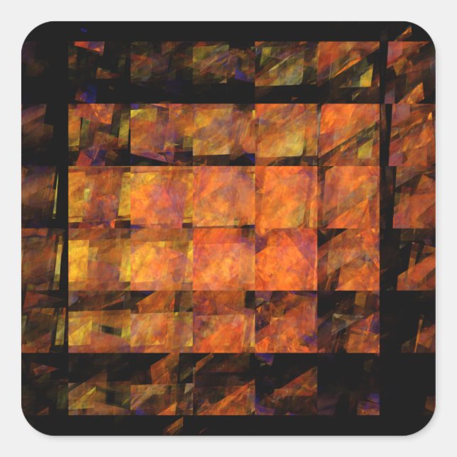 The Wall Abstract Art Square Sticker (Front)