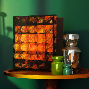 The Wall Abstract Geometric Fire Art Modern Binder