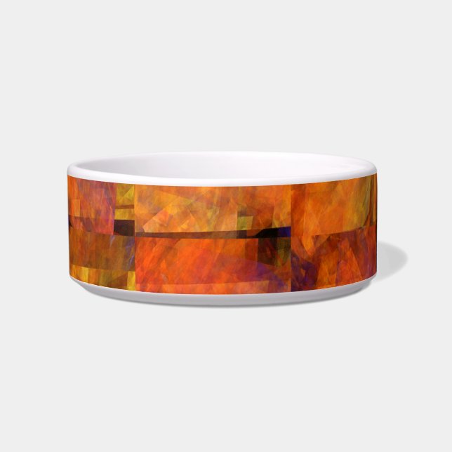 The Wall Abstract Geometric Fire Art Modern Bowl (Front)