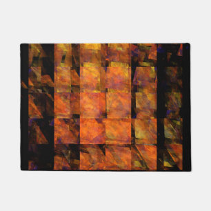 The Wall Abstract Geometric Fire Art Modern Doormat