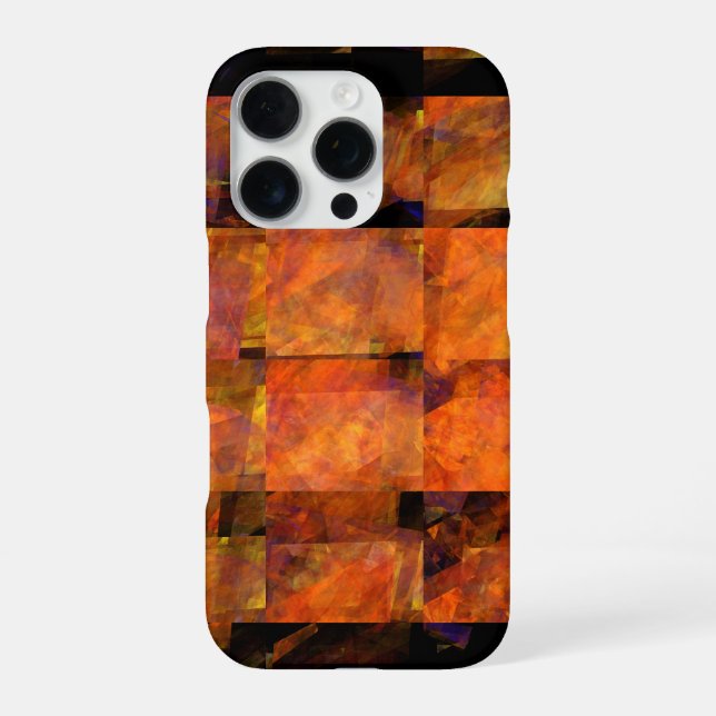 The Wall Abstract Geometric Fire Art Modern iPhone Case (Back)