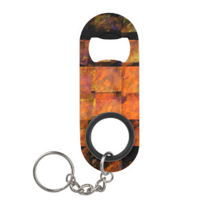 The Wall Abstract Geometric Fire Art Modern Keychain Bottle Opener