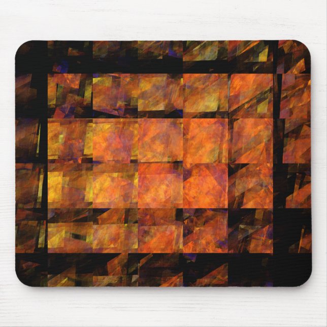 The Wall Abstract Geometric Fire Art Modern Mouse Pad (Front)