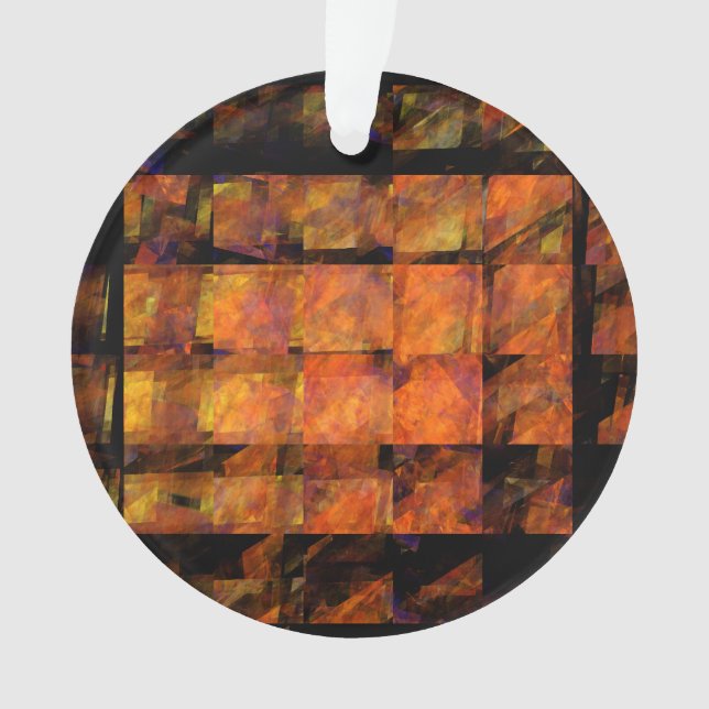 The Wall Abstract Geometric Fire Art Modern Ornament (Front)