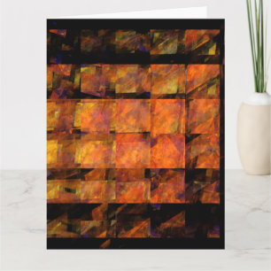 The Wall Abstract Geometric Fire Art Modern Thank You Card