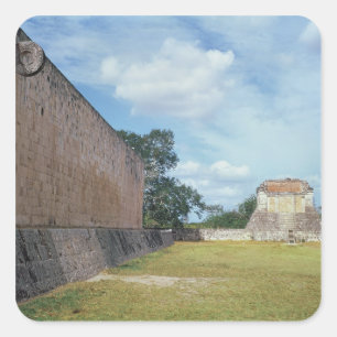 The wall of the Ball Court Square Sticker