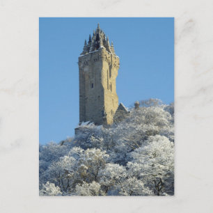 The Wallace Monument Stirling Scotland in winter Postcard