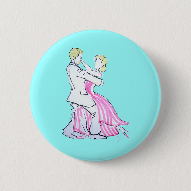 The Waltz Dancers Graphic design 2 Inch Round Button (Front)