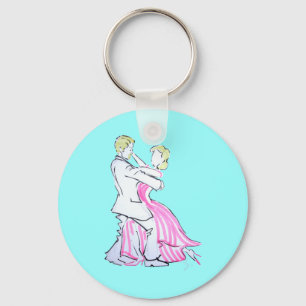 The Waltz Dancers Graphic design Keychain