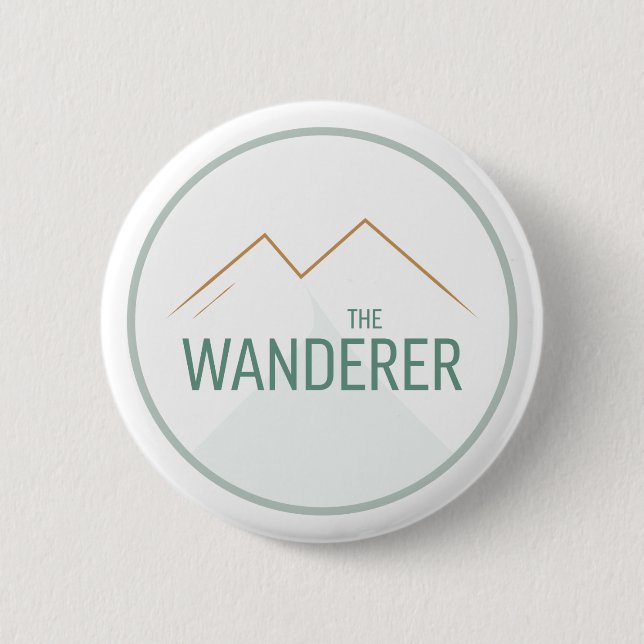 The Wanderer 2 Inch Round Button (Front)
