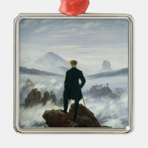 The Wanderer above the Sea of Fog, 1818 Metal Ornament
