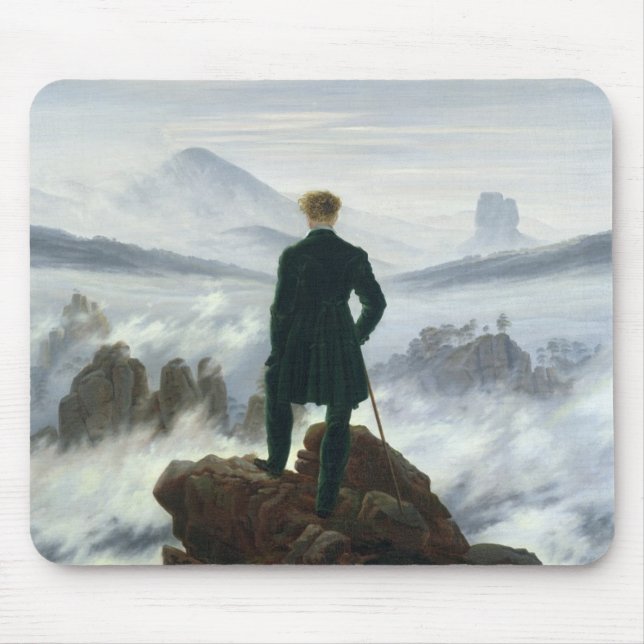 The Wanderer above the Sea of Fog, 1818 Mouse Pad (Front)