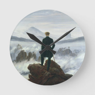 The Wanderer above the Sea of Fog, 1818 Round Clock