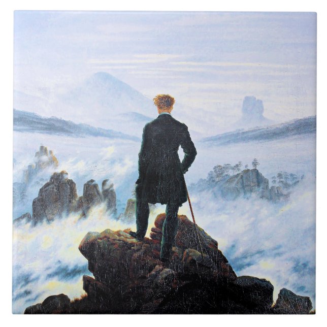 The Wanderer, fine art painting,  Tile (Front)