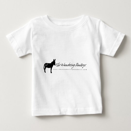 The Wandering Donkeys White Baby Logo T Shirts
