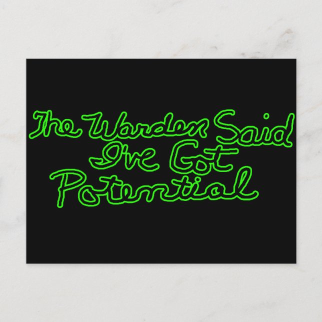 The Warden Said Funny T-shirts Gifts Postcard (Front)