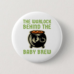 The Warlock Behind The Baby Halloween Costume 2 Inch Round Button