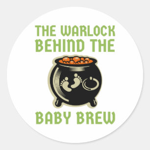 The Warlock Behind The Baby Halloween Costume Classic Round Sticker