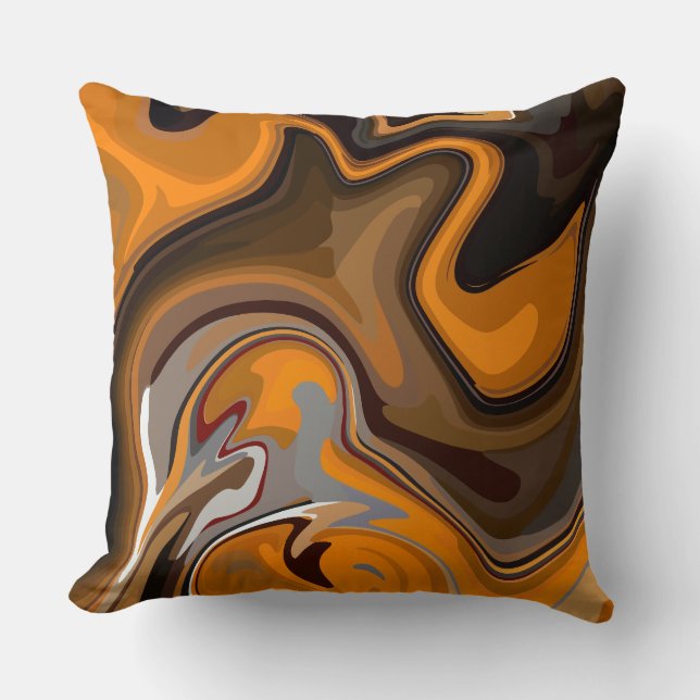 The Warm Currents of Abstract Expression  Throw Pillow (Front)